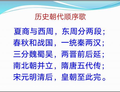 《朝代歌》(经典朝代之歌：同一首歌唱响五千年历史)