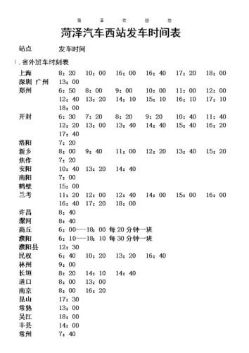 菏泽汽车站(菏泽汽车站：班车时刻表、联系电话等查询攻略)