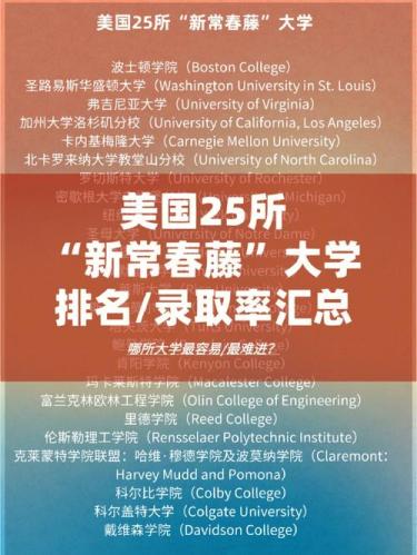 美国常春藤大学名单(美国常春藤大学排名榜单发布)